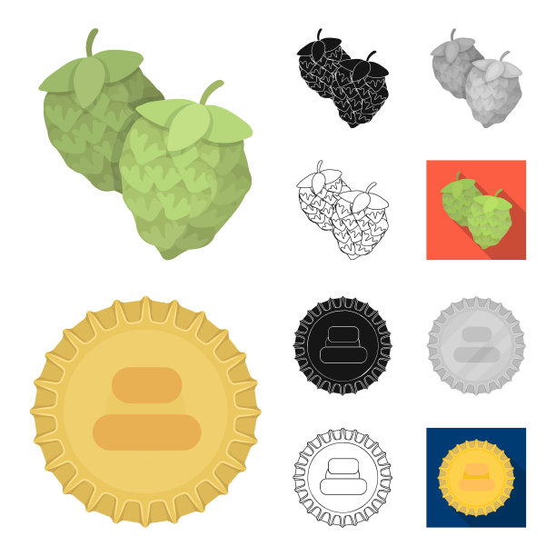 酒吧内部和设备卡通黑色扁平图片下载