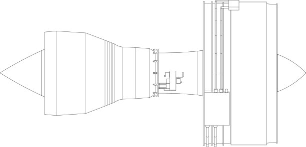 涡轮喷气发动机飞机线图片下载