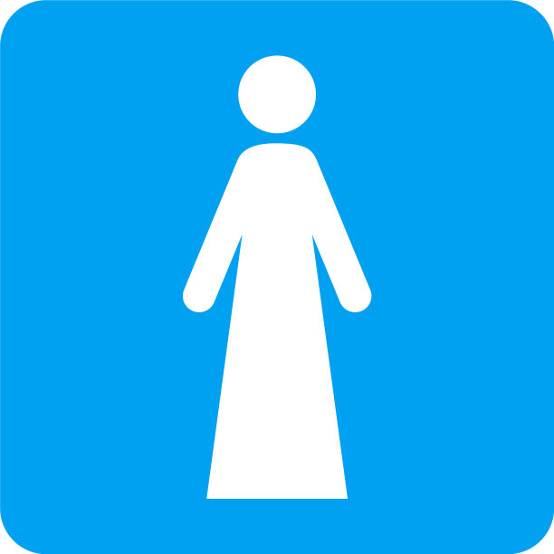 圆形方块图标的女人图片下载