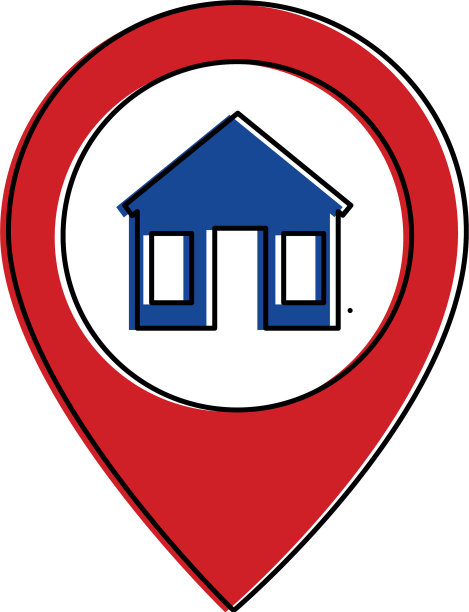 在点位置的房子轮廓图片下载