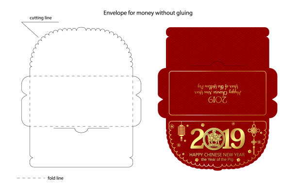 春节红包和包的设计图片下载