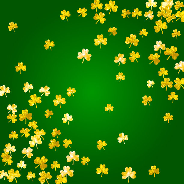 三叶草背景的圣帕特里克节图片下载