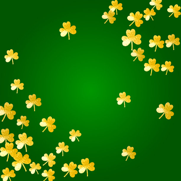 三叶草背景的圣帕特里克节图片下载