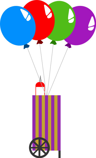 孤立的气球车图片下载