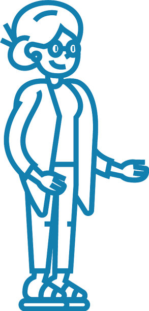 奶奶照顾线性图标概念奶奶图片下载