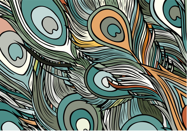 抽象背景是孔雀羽毛图片下载