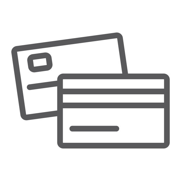 银行和交易的信用卡滑动线性图标图片下载