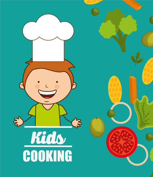孩子们烹饪设计图片下载