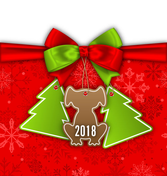 标签和贴纸与狗的问候标签2018图片下载