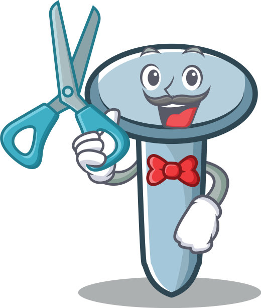 理发师美甲人物卡通风格图片下载