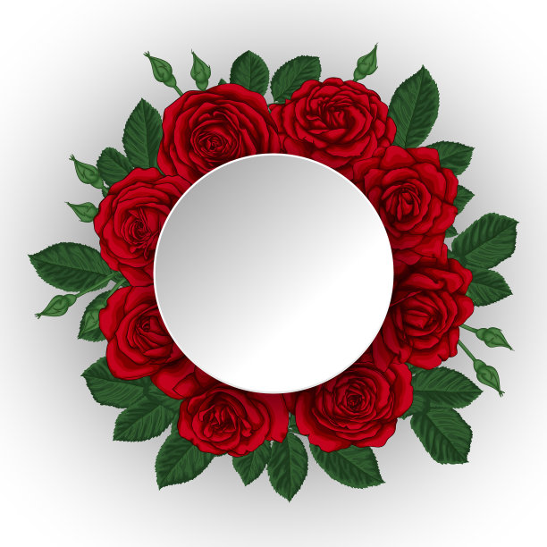 美丽的花束与红玫瑰和树叶图片下载