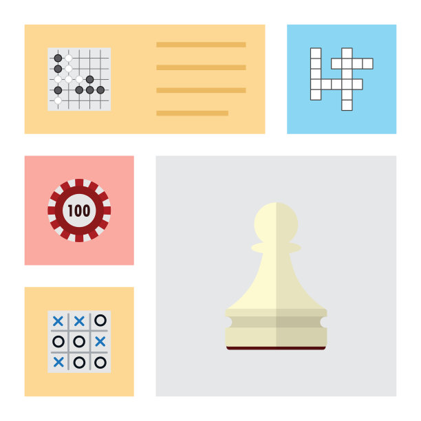 平面图标游戏设置的x-o扑克gomoku和图片下载