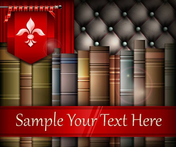 书柜和纹章百合图片下载