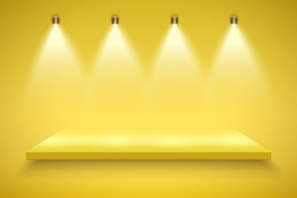 黄色的展示平台图片下载