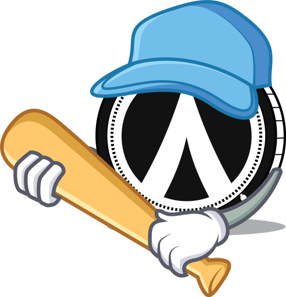 打棒球，dentacoin角色卡通风格图片下载