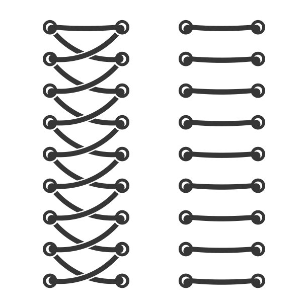 蕾丝鞋设置在白色背景上图片下载