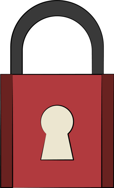 安全锁与锁孔在前面的图标形象图片下载