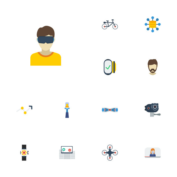 平面图标支付相机四轴飞行器等图片下载