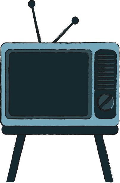 老式电视图标形象图片下载