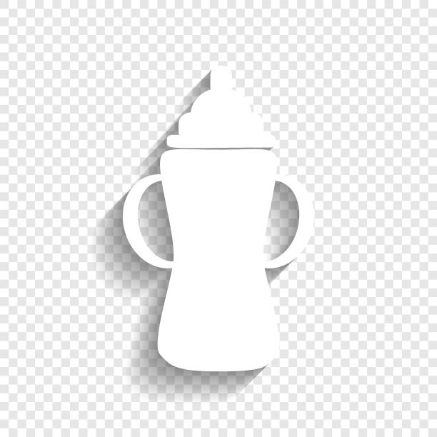 婴儿奶瓶标志白色图标用软图片下载