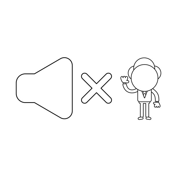 商人性格与声音符号黑色图片下载