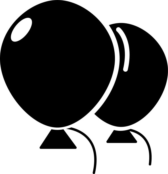 婚礼气球象征着简单的风格图片下载