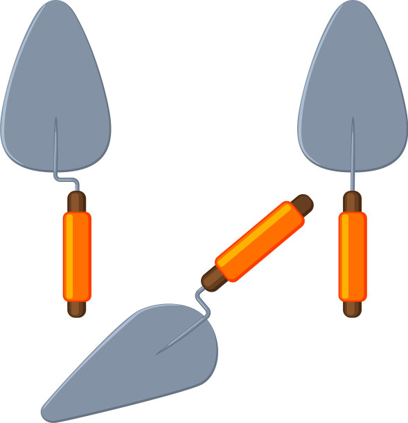 彩色卡通抹刀套装图片下载