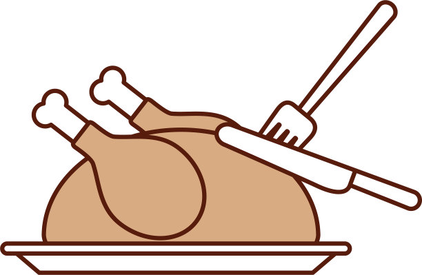 火鸡刀叉是感恩节的正餐图片下载