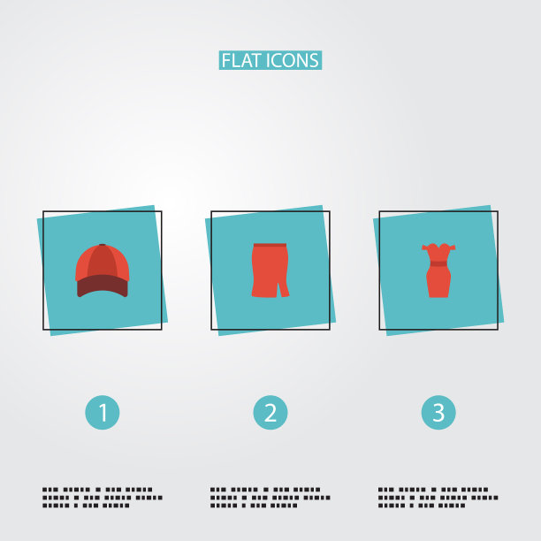 平图标太阳裙服饰帽子等图片下载