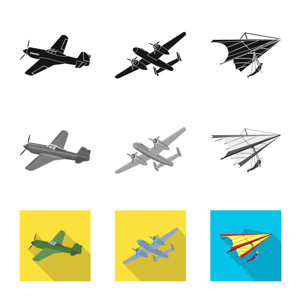 飞机和运输符号图片下载