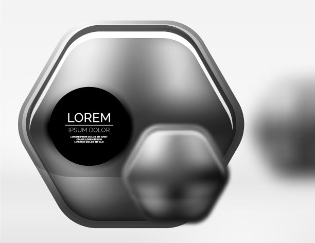 金属逼真的纹理3d六边形图片下载