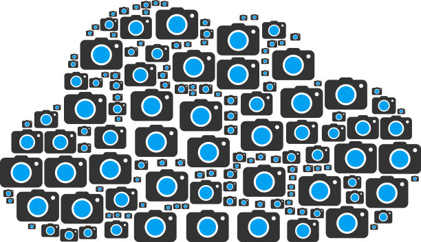 云马赛克的照片相机图标图片下载