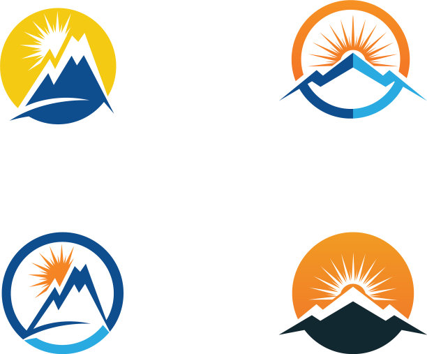 山地自然景观Logo和符号图标图片下载