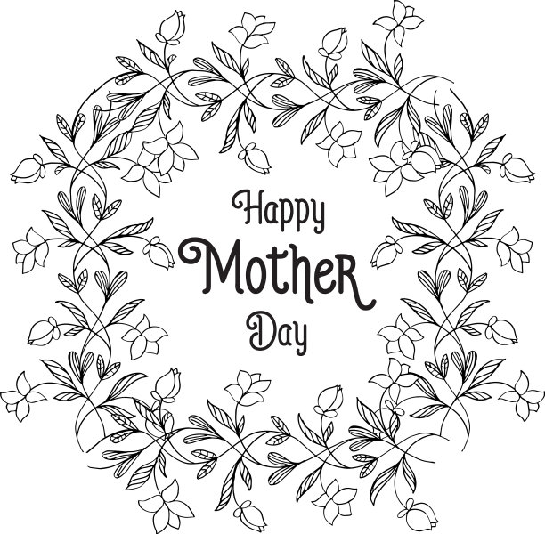 母亲节快乐鲜花贺卡图片下载