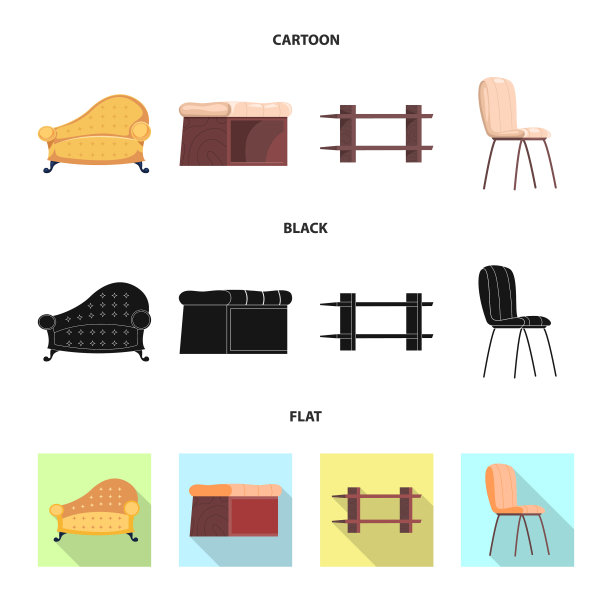 家具和公寓图标的孤立对象图片下载