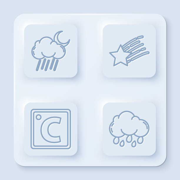 用雨点和月亮落星来点缀云线图片下载