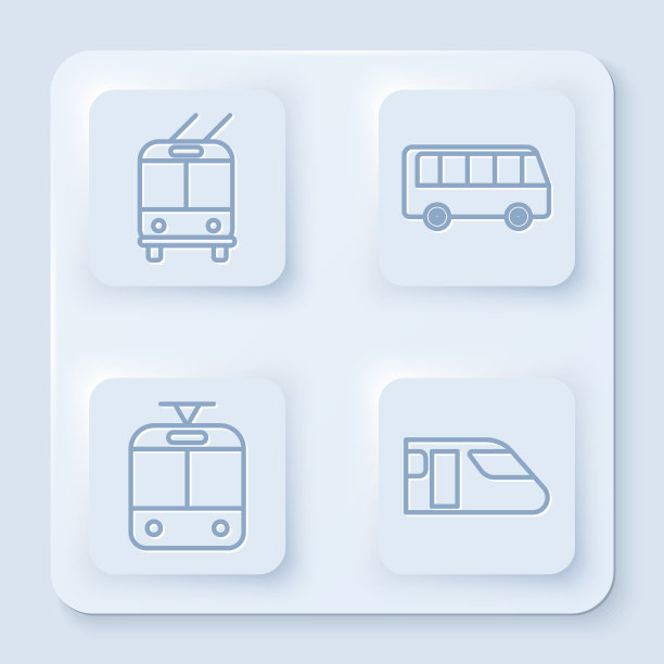 设置有轨电车、电车和铁路线路图片下载