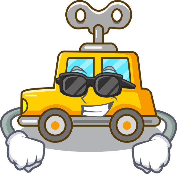 超酷的卡通发条玩具车在表图片下载