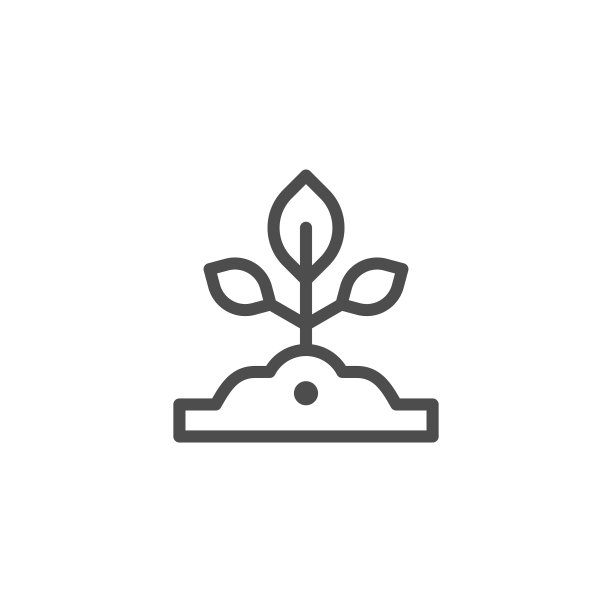 树苗线条图标图片下载