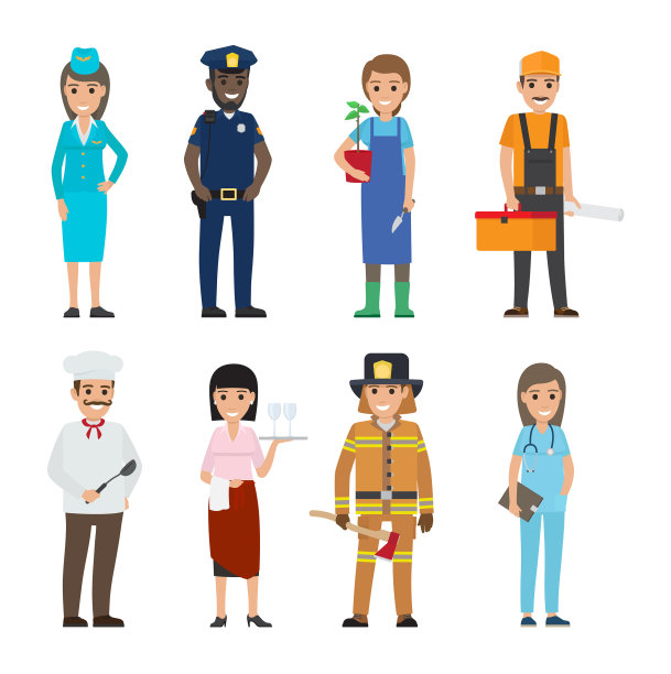 专业人士，卡通人物，图标集图片下载