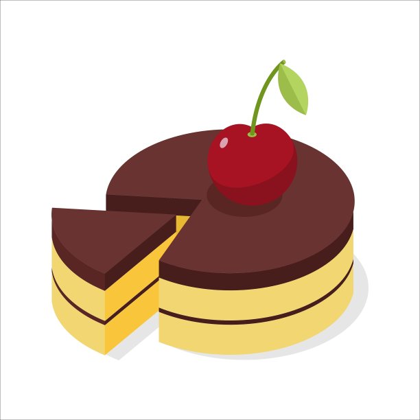 巧克力蛋糕配新鲜樱桃片图片下载