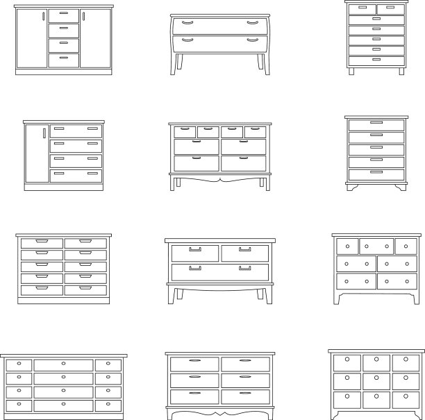 一套五斗橱图片下载
