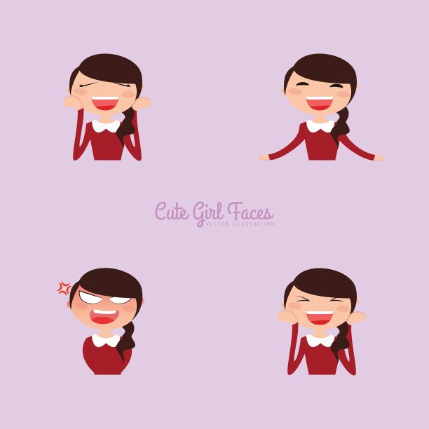 女孩的表情脸图片下载