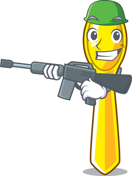 军队人物勺塑料儿童餐图片下载