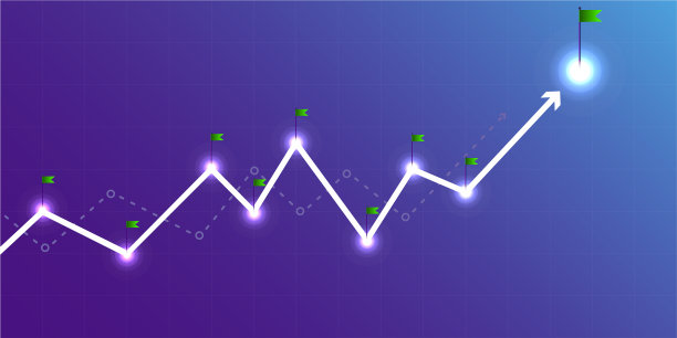 白色和虚线箭头呈锯齿状向上移动图片下载