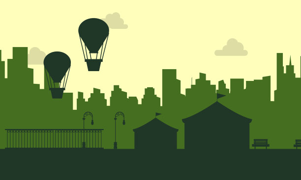 以城市为背景的景观嘉年华图片下载