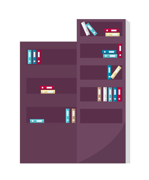 办公家具书柜和书籍和文学图片下载