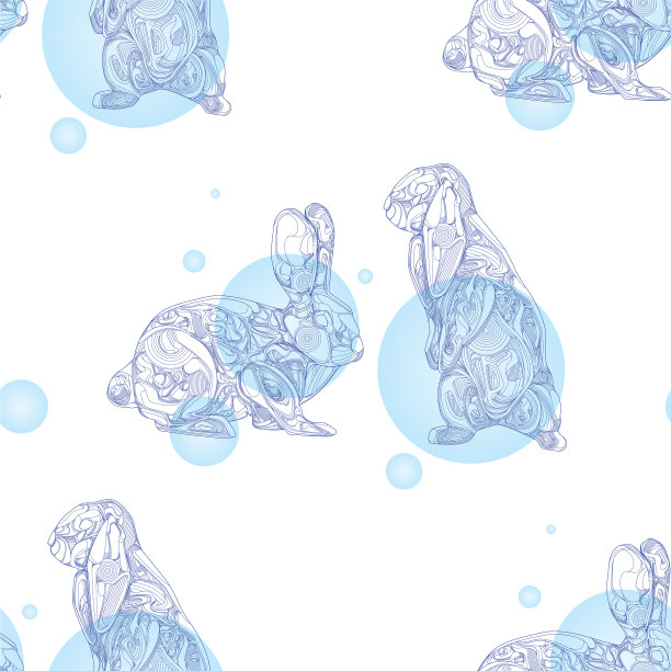 兔子无缝图案图片下载