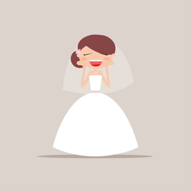 可爱的新娘表情脸图片下载