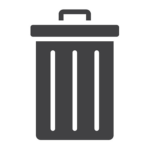 垃圾箱标志图标，网页和移动端删除符号图片下载